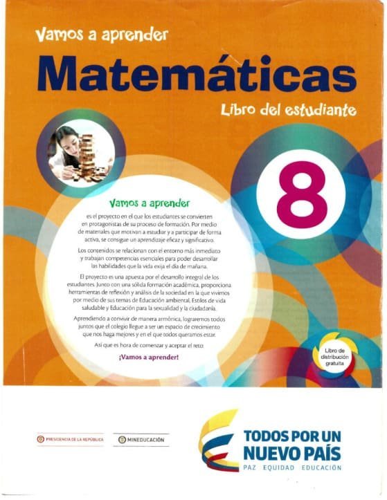 Vamos a Aprender Matemáticas 8 – Libro del Estudiante